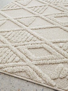 Kira Power-Loomed Polypropylene Rug - Natural