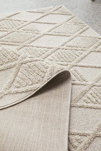 Kira Power-Loomed Polypropylene Rug - Natural