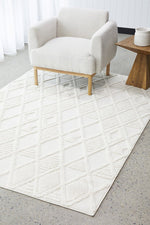 Load image into Gallery viewer, Kira Power-Loomed Polypropylene Rug - White
