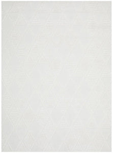 Kira Power-Loomed Polypropylene Rug - White