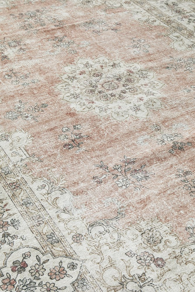 Larisa Washable Rug - Peach