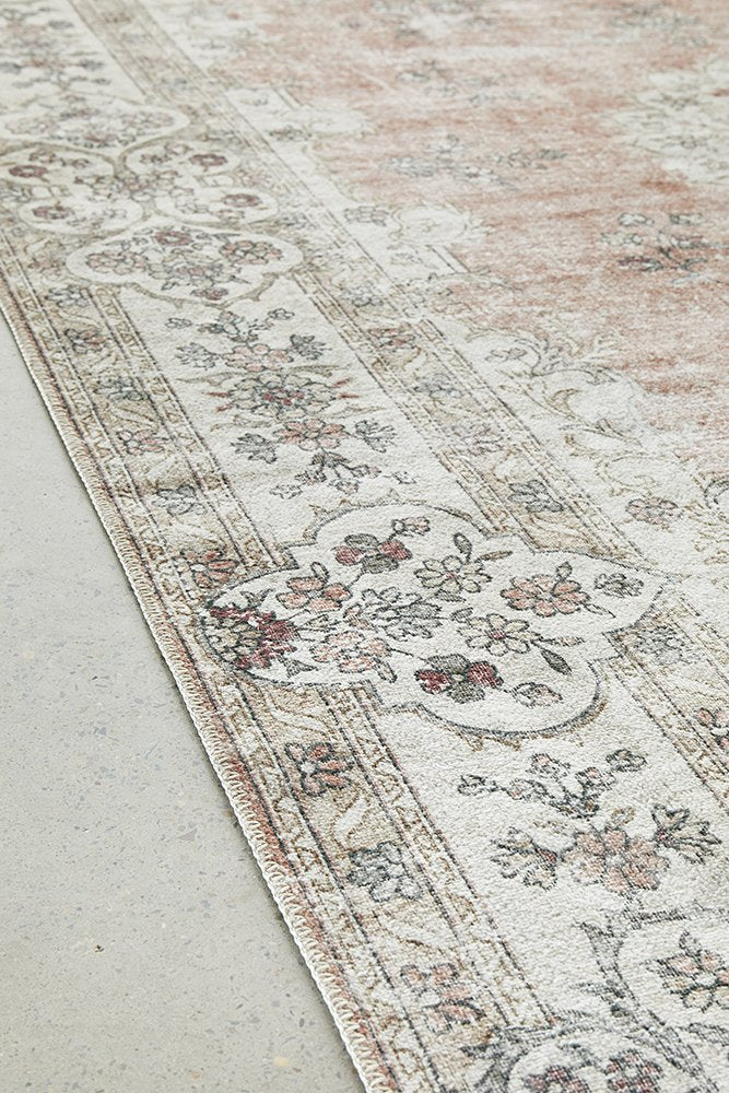 Larisa Washable Rug - Peach