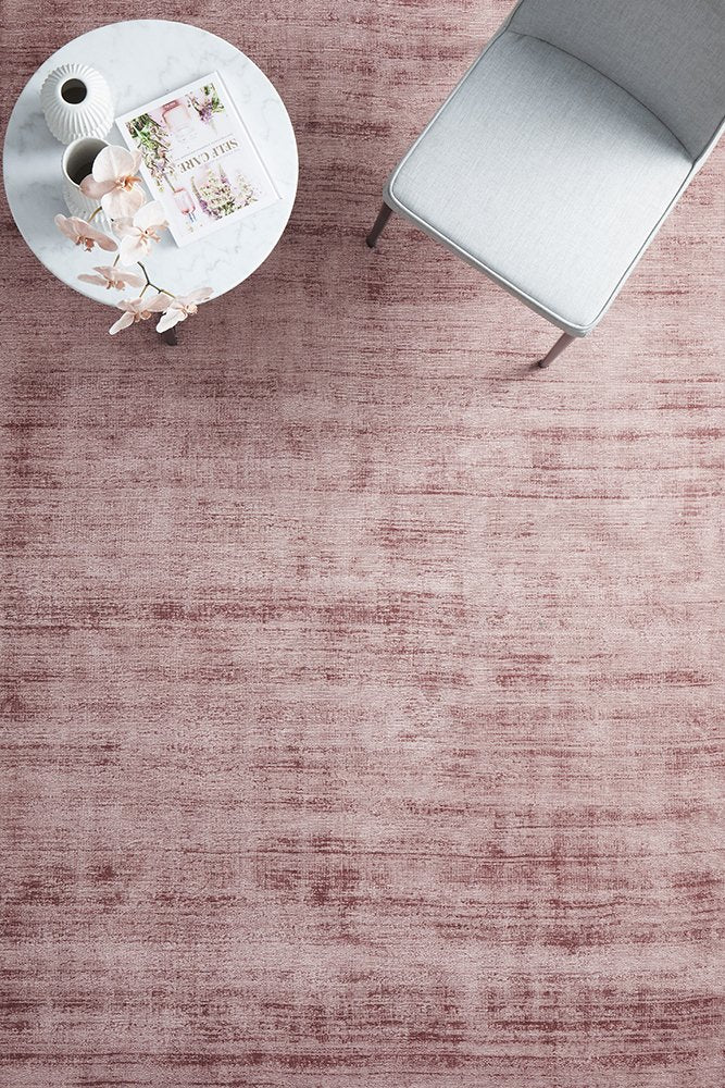 Lazuri Hand Made Viscose Rug - Rose