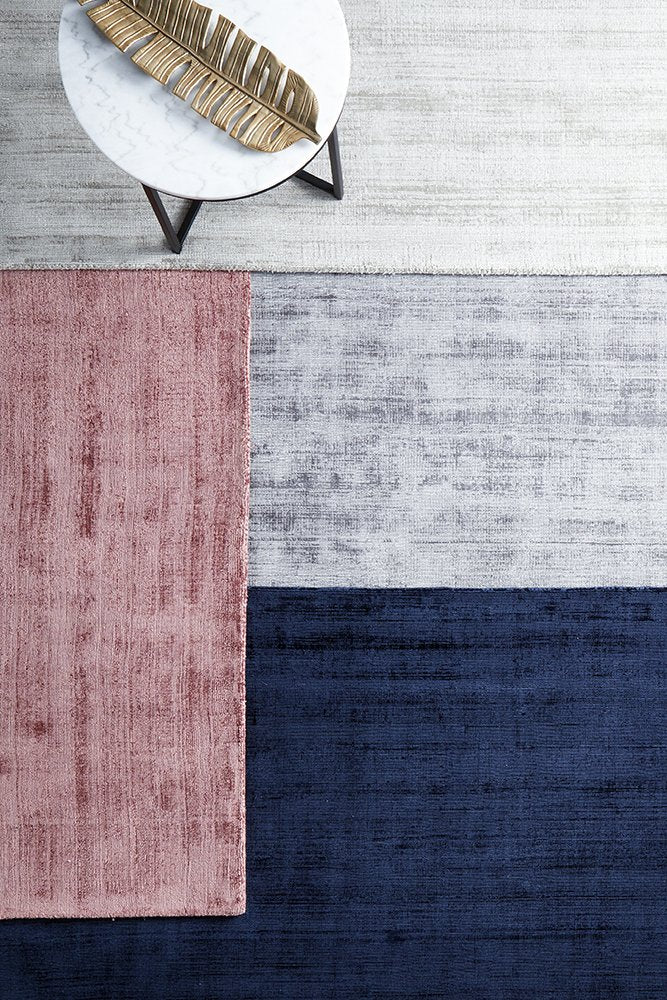 Lazuri Hand Made Viscose Rug - Navy