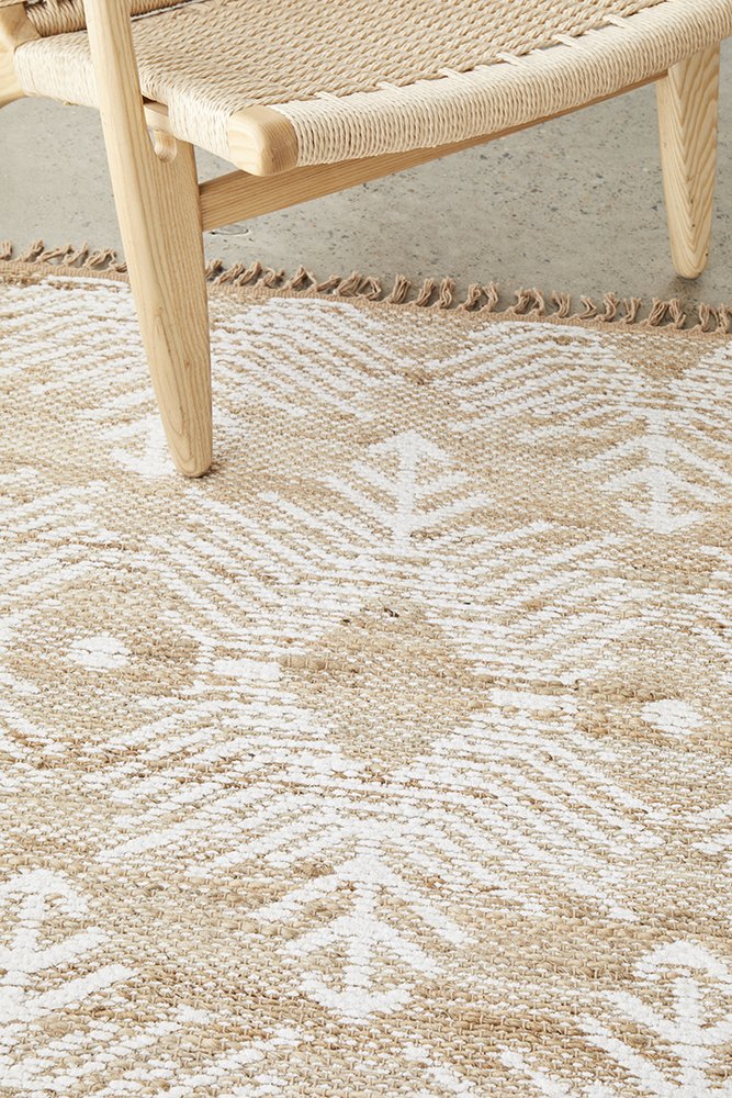 Leila Hand Made Reversible Jute And Cotton Rug