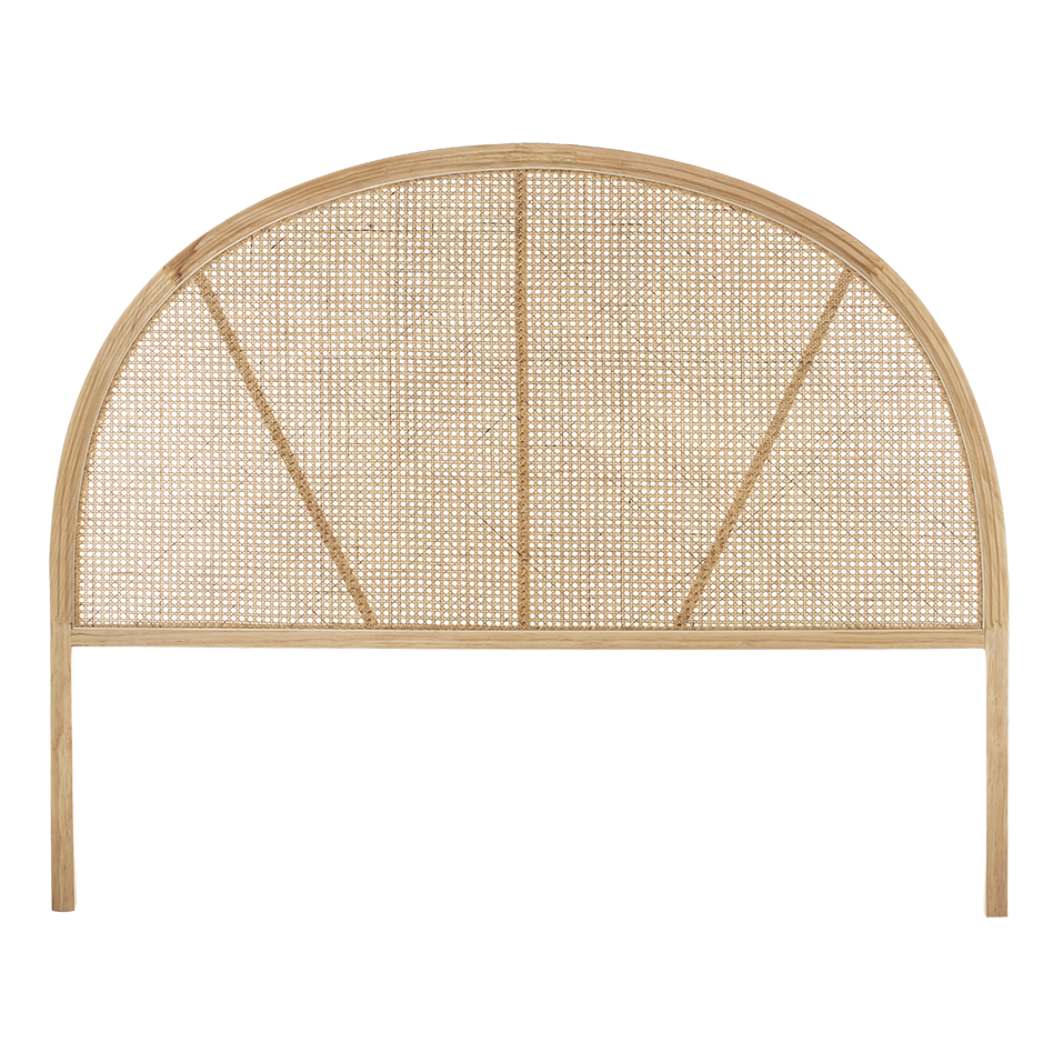 Leticia Timber Rattan Queen Bedhead Natural Comeo Home