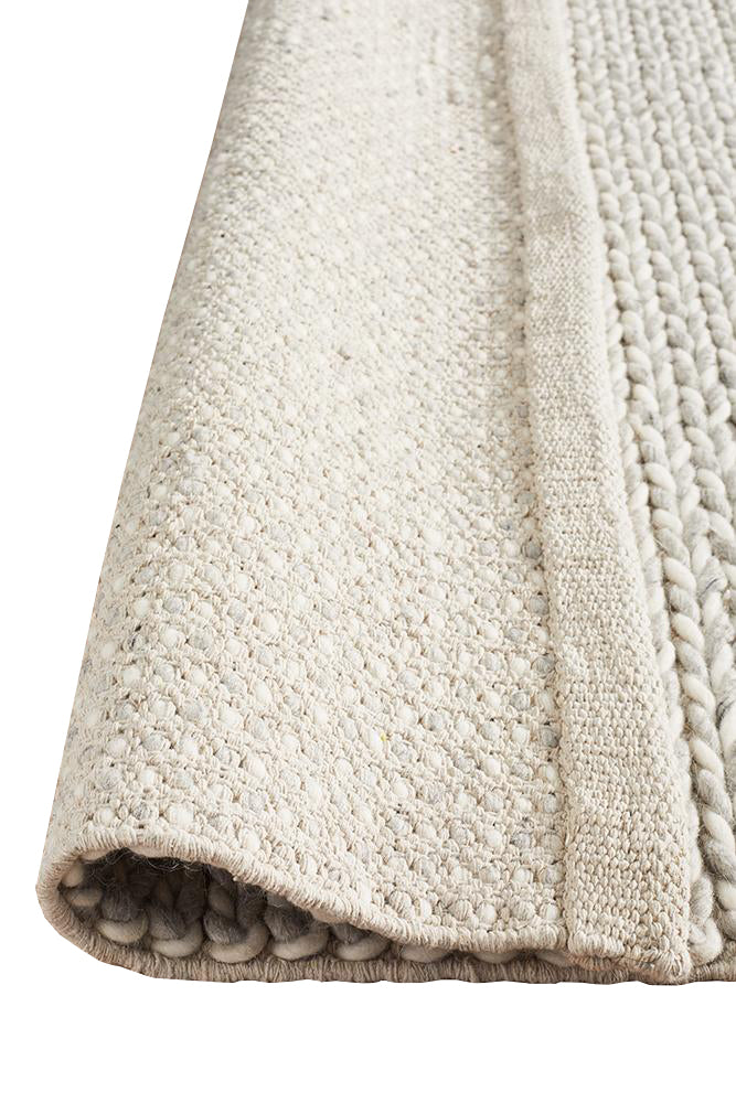 Lilian Hand Made Wool Rug - Silver