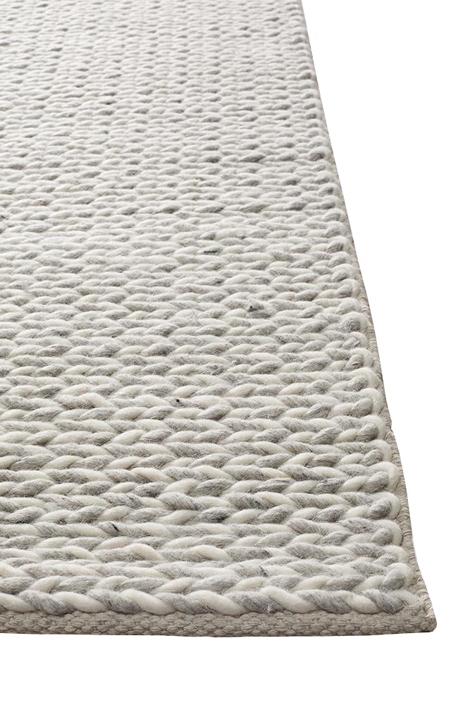 Lilian Hand Made Wool Rug - Silver