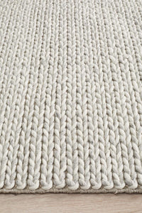 Lilian Hand Made Wool Rug - Silver
