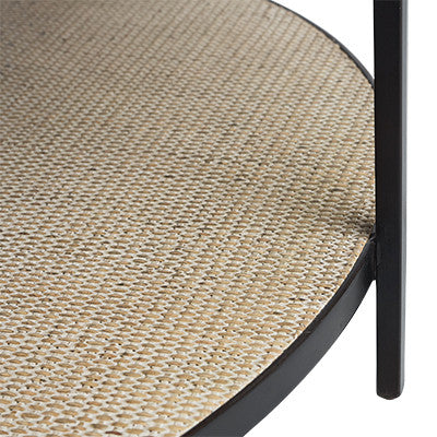 Manhattan Rattan Round Coffee Table - Black