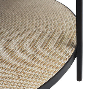 Manhattan Rattan Round Coffee Table - Black