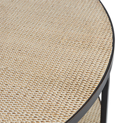 Manhattan Rattan Round Coffee Table - Black