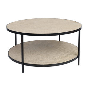 Manhattan Rattan Round Coffee Table - Black