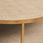 Load image into Gallery viewer, Manhattan Rattan Round Coffee Table - Brass
