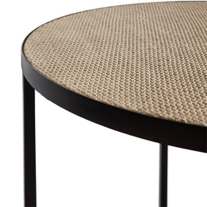Manhattan Rattan Round Coffee Table - Black