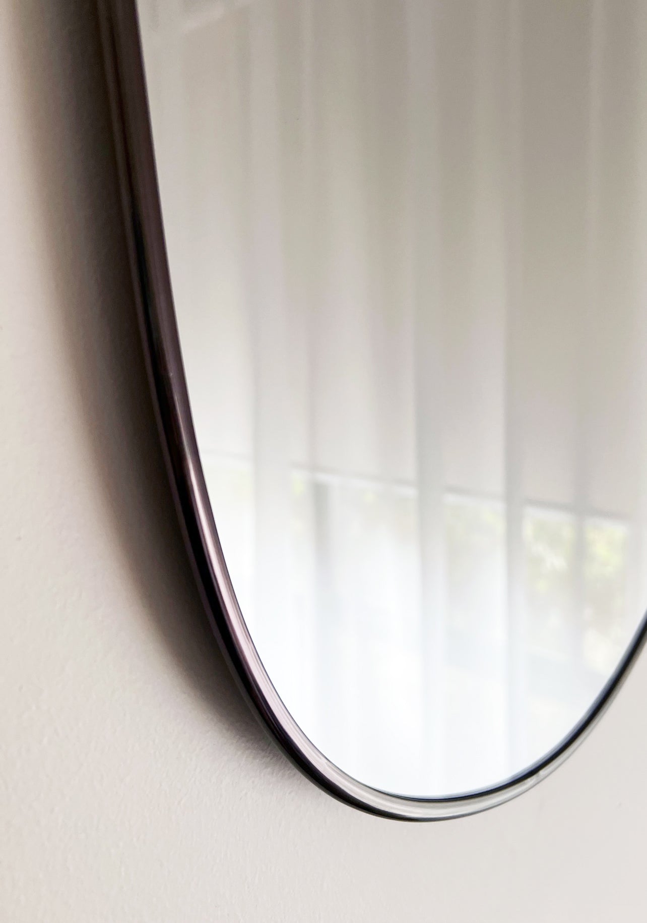 Pebble 92x61cm Organic Shape Mirror - Titanium