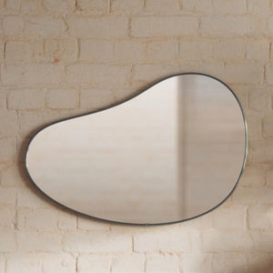 Pebble 92x61cm Organic Shape Mirror - Titanium