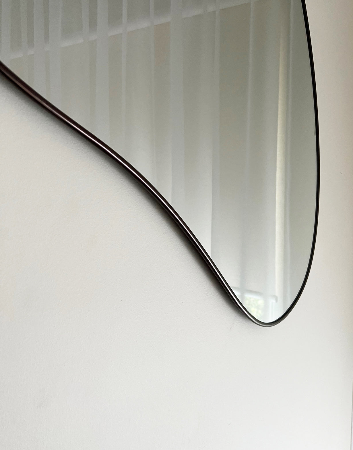Pebble 92x61cm Organic Shape Mirror - Titanium