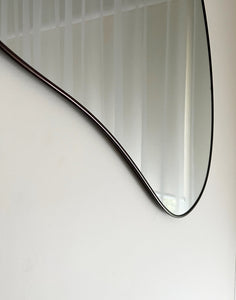 Pebble 92x61cm Organic Shape Mirror - Titanium