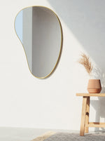 Load image into Gallery viewer, Pebble 92x61cm Organic Shape Mirror - Brass
