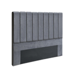Load image into Gallery viewer, Penelope Velvet Fabric Bedhead - Grey
