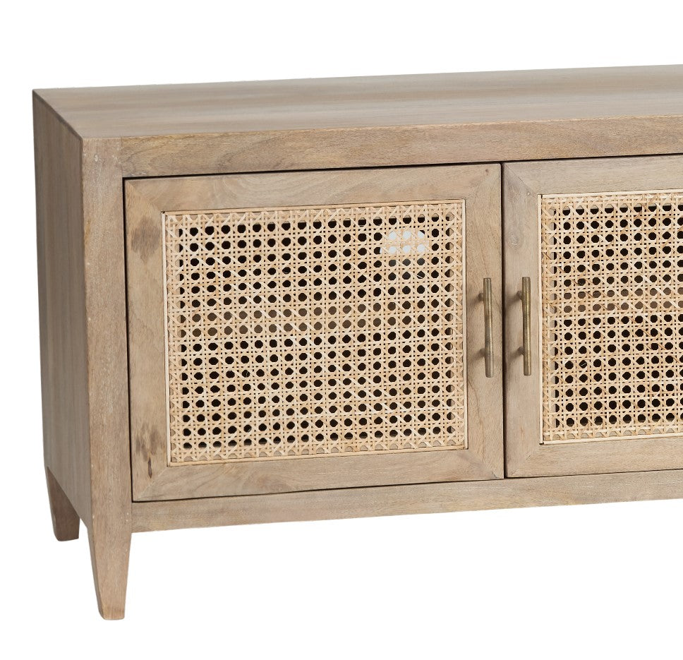 Remi Rattan TV Unit - Natural