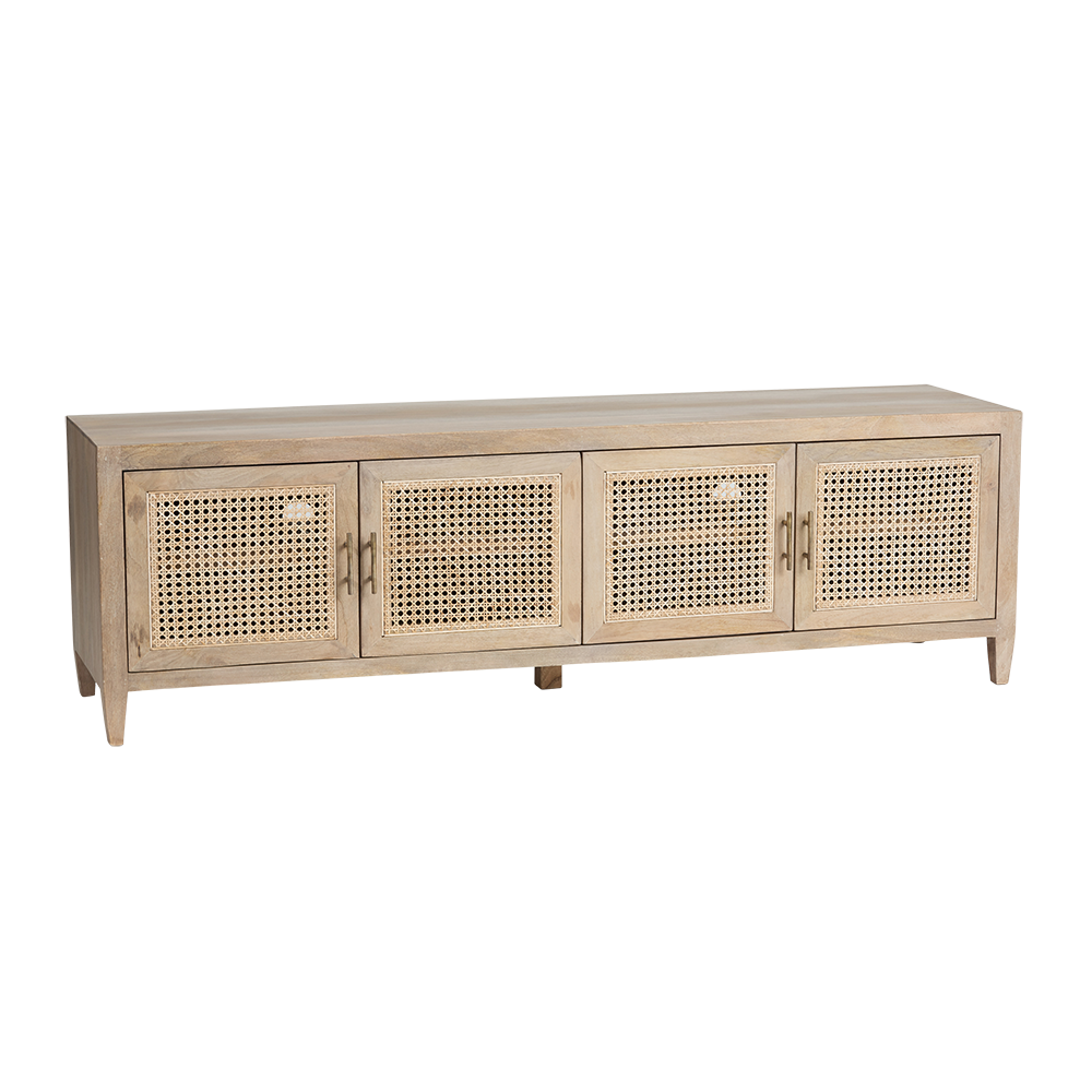 Remi Rattan TV Unit - Natural