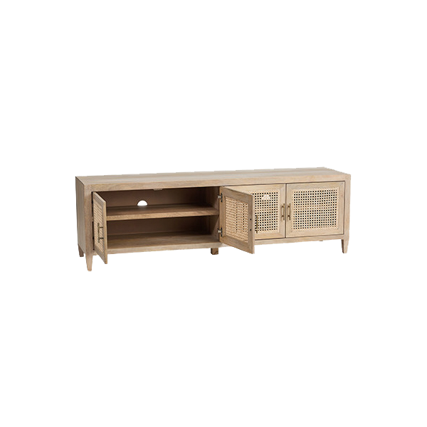 Remi Rattan TV Unit - Natural
