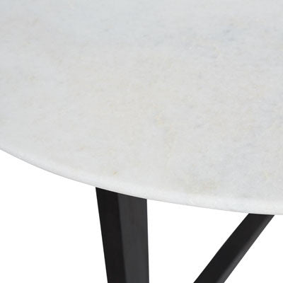 Attic Round 1.1m Marble Dining Table - Black