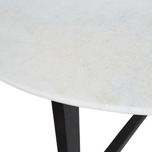 Attic Round 1.1m Marble Dining Table - Black