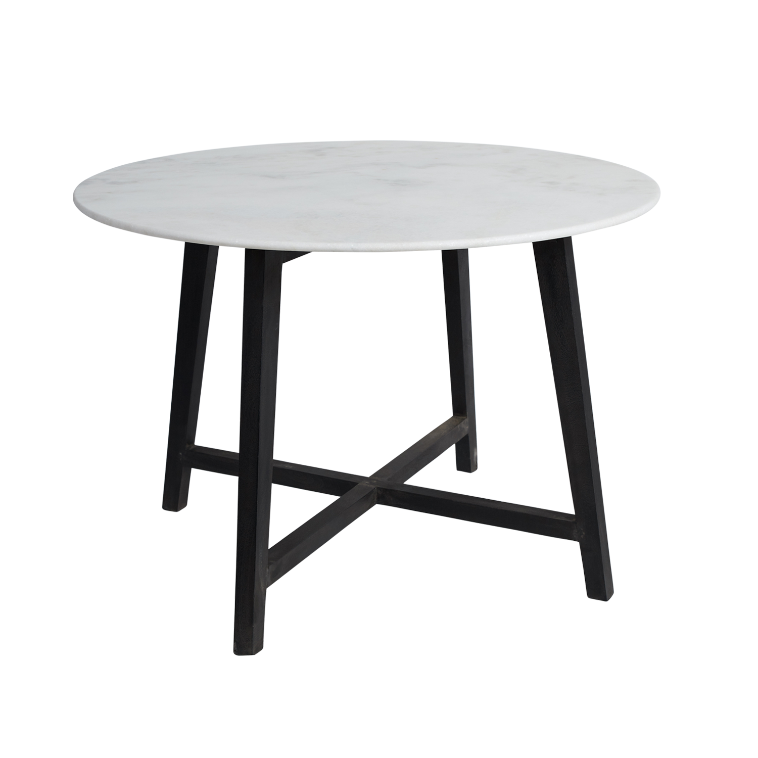 Attic Round 1.1m Marble Dining Table - Black