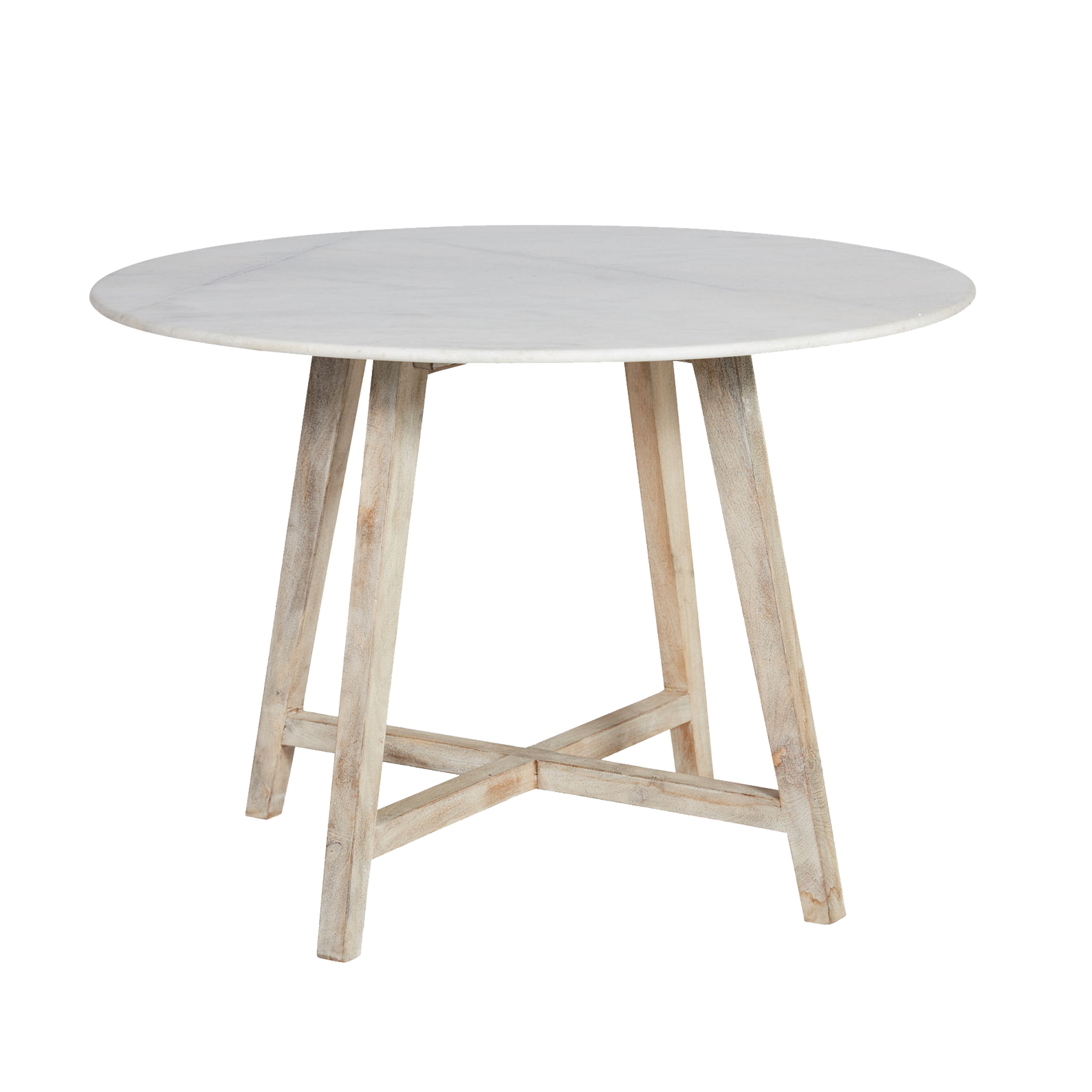 Irving Round 1.1m Marble Dining Table - Natural