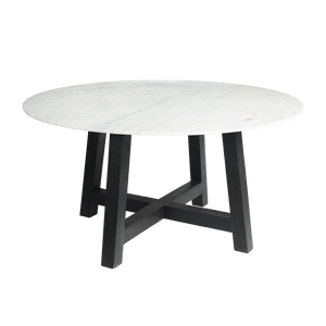 Attic Round 1.5m Marble Dining Table - Black