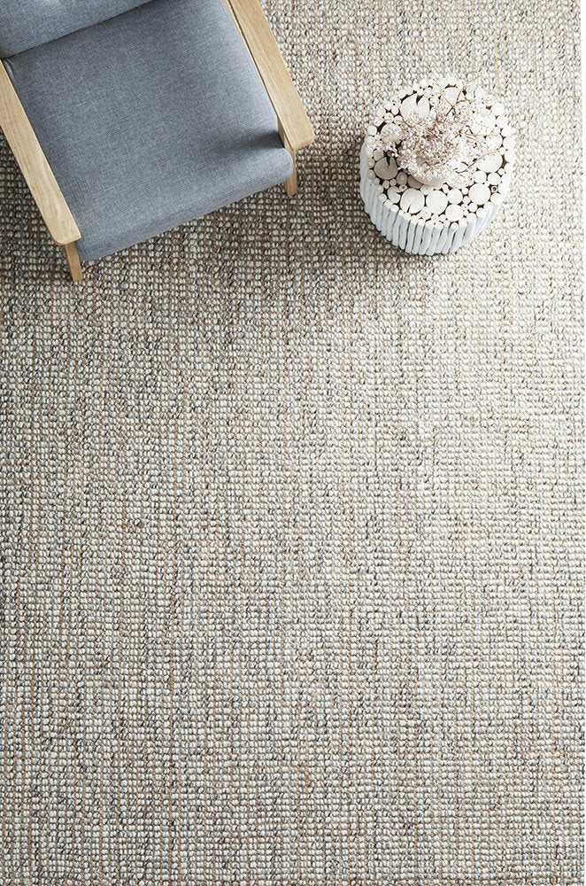 Sandra Hand Made Wool And Jute Rug - Grey