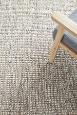Load image into Gallery viewer, Sandra Hand Made Wool And Jute Rug - Grey
