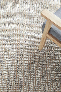 Sandra Hand Made Wool And Jute Rug - Grey