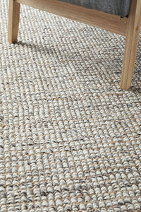 Sandra Hand Made Wool And Jute Rug - Grey