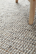 Load image into Gallery viewer, Sandra Hand Made Wool And Jute Runner - Grey
