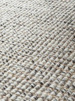 Load image into Gallery viewer, Sandra Hand Made Wool And Jute Rug - Grey
