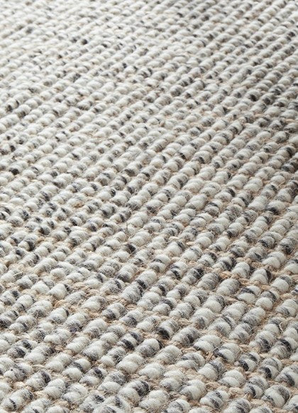 Sandra Hand Made Wool And Jute Runner - Grey