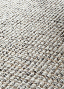 Sandra Hand Made Wool And Jute Runner - Grey