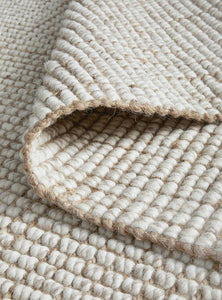 Sandra Hand Made Wool And Jute Rug - Natural