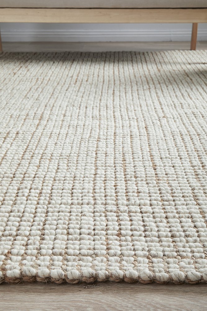 Sandra Hand Made Wool And Jute Runner - Natural