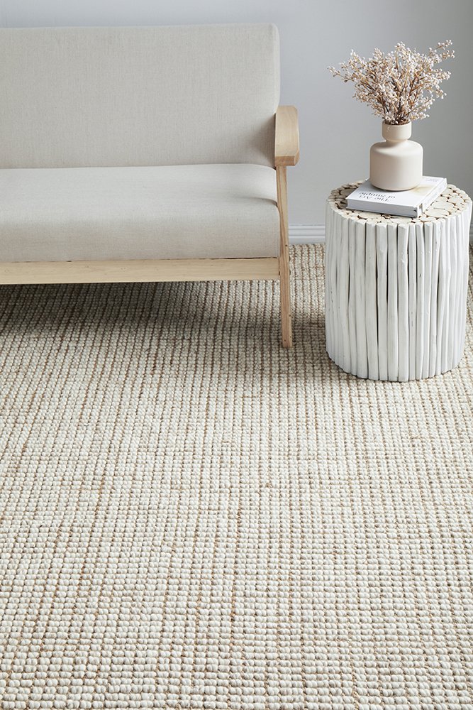 Sandra Hand Made Wool And Jute Rug - Natural