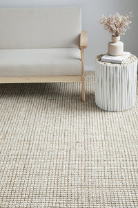 Sandra Hand Made Wool And Jute Rug - Natural