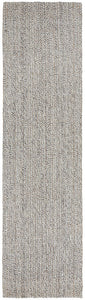 Sandra Hand Made Wool And Jute Runner - Grey