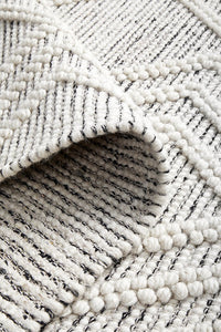 Trevi Hand Made Wool Rug - Grey