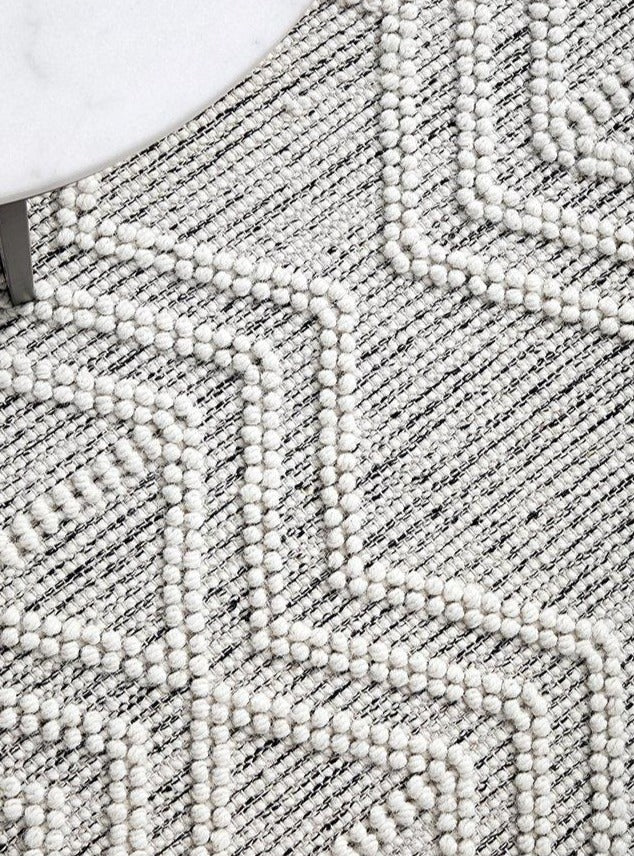Trevi Hand Made Wool Rug - Grey