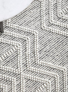 Trevi Hand Made Wool Rug - Grey