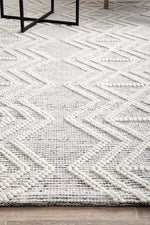 Load image into Gallery viewer, Trevi Hand Made Wool Rug - Grey
